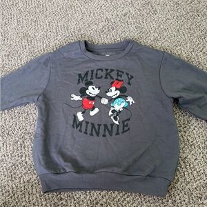 Disney Mickey & Minnie Gray Kids Sweatshirt